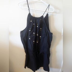 Embroidered Short Romper